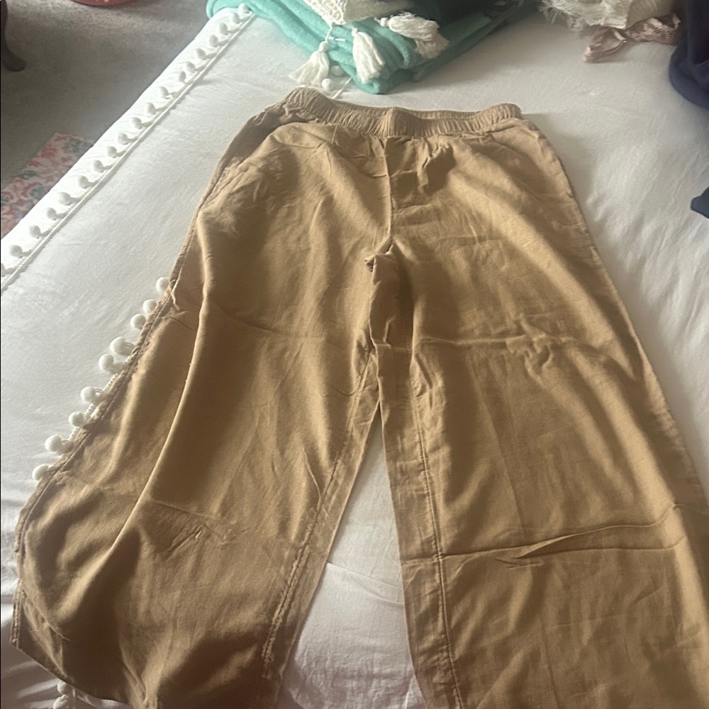 Brand New American Eagle Casual Tan Linen Pants